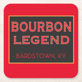 Untersetzer Set - Bourbon Legend on Red