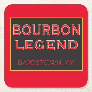 Untersetzer Set - Bourbon Legend on Red