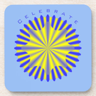 Untersetzer-Set mit geometrischem Gold-Star-Design Getränkeuntersetzer