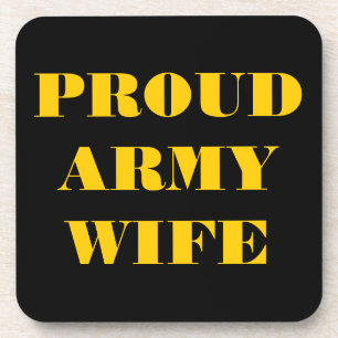 Untersetzer Set Proud Army Ehefrau