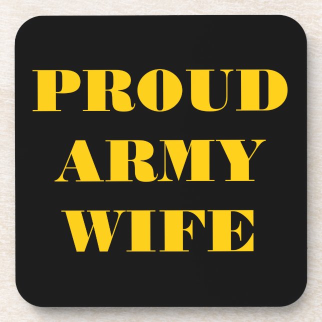 Untersetzer Set Proud Army Ehefrau (Vorderseite)