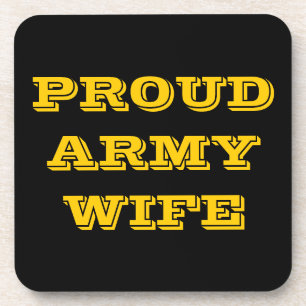 Untersetzer Set Proud Army Ehefrau