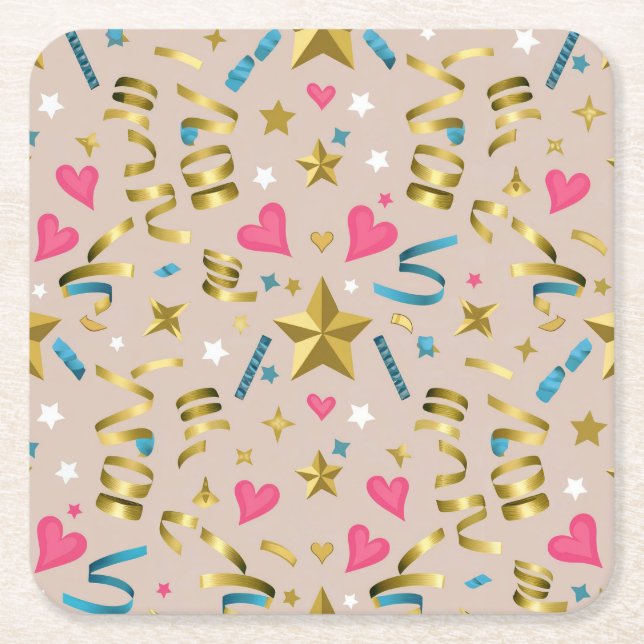 Untersetzer-Set Rechteckiger Pappuntersetzer (Vorderseite)