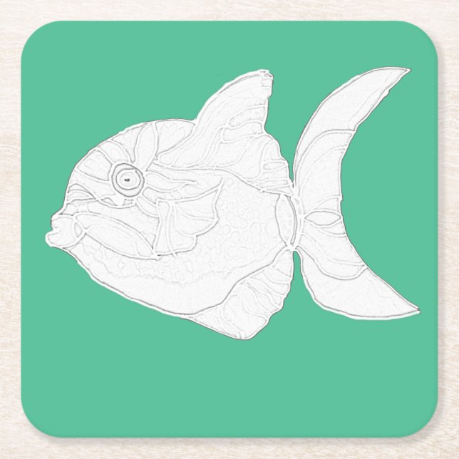 Untersetzer Set - Streifen Fisch zu Farbe (Vorderseite)