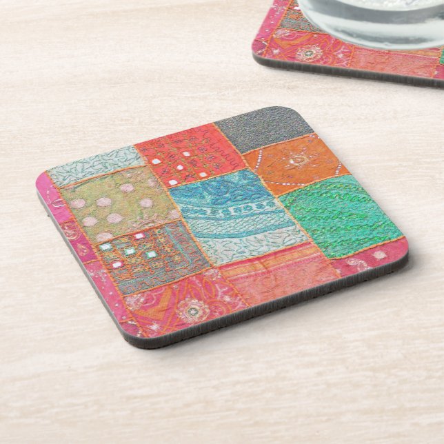 UNTERSETZER/SET VON 6 "PATCHWORK MULTI FARBE" UNTERSETZER (Linke Seite)
