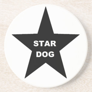 Untersetzer Star Dog auf Black Star