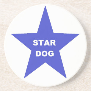 Untersetzer Star Dog auf Blue Star