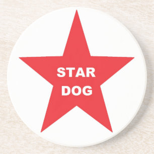 Untersetzer Star Dog auf Red Star