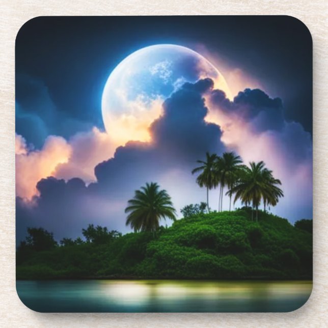 Untersetzer Tropical Island Moonlight (Vorderseite)
