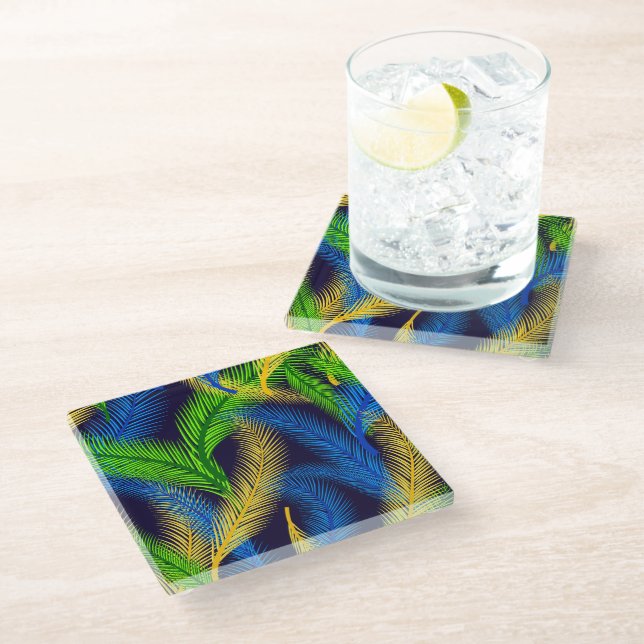 Untersetzer Tropische Palmen (Schrägansicht)