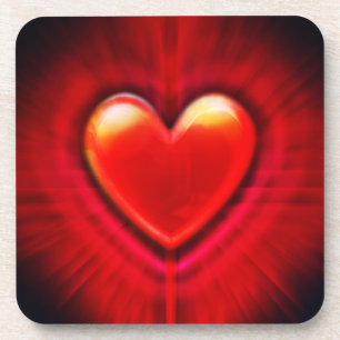 Untersetzer. Untersetzer aus rotem schwarzem Herze