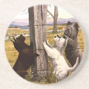 Untersetzer Vintag Painted Terriers