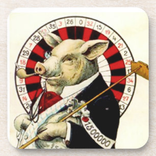 Untersetzer-Vintager Spielerspielendes Untersetzer