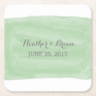 Untersetzer von Hochzeitspapier für grünes Wasser