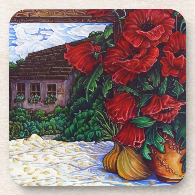 Untersetzer von Papi und Onionen Set von 6 (Vorderseite)