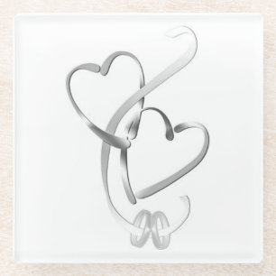 Untersetzer "WEDING BANDS WITH HERART"