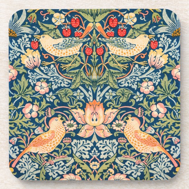 UNTERSETZER: WILLIAM MORRIS :STRAWBERRY THIEVES GETRÄNKEUNTERSETZER (Vorderseite)