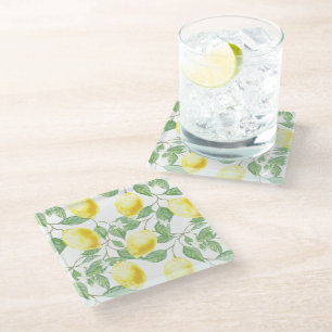 Untersetzer-Zitronen aus Glas Glasuntersetzer