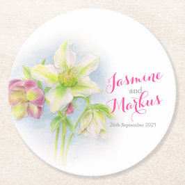 Untersetzer zum Hochzeitsschreiben von Aquarellpap