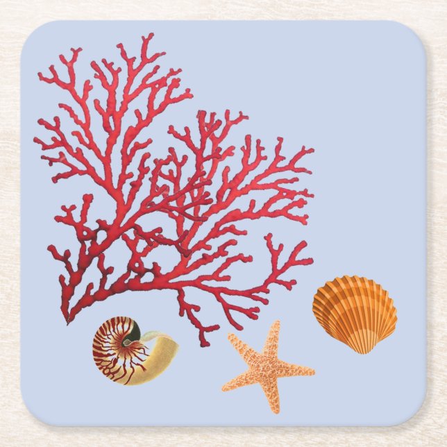 Untersetzer zum Thema Strand (Vorderseite)