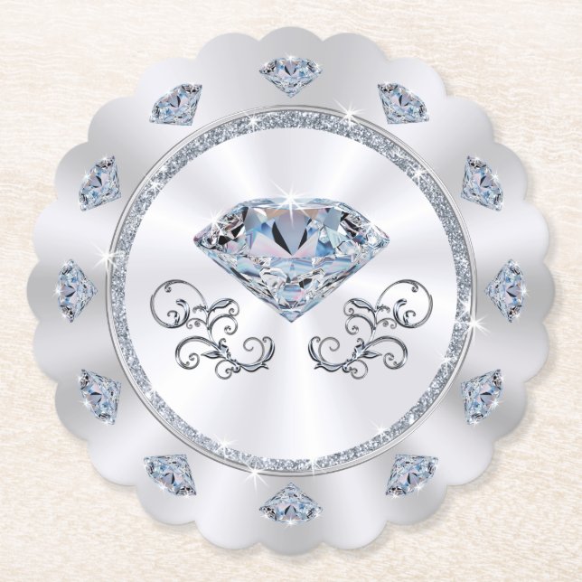 Untersetzer zur Beseitigung. Diamond Themed Geburt (Vorderseite)