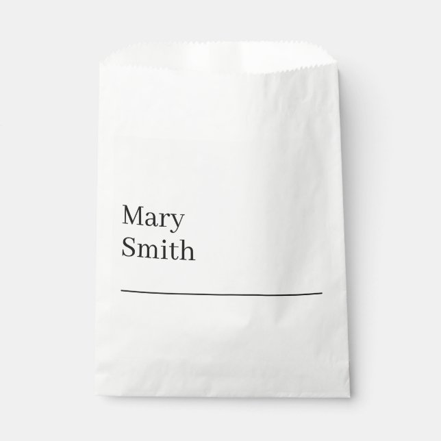 Unterstrichen Minimalistisch modern Geschenktütchen (Vorderseite)