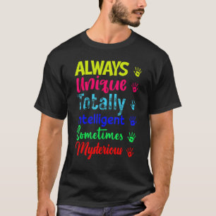 Unterstütze Autismus-Bewusstsein Vater Mutter Kind T-Shirt