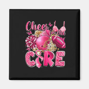 Unterstütze Cheer For The Cure Brustkrebs Fußball Magnet