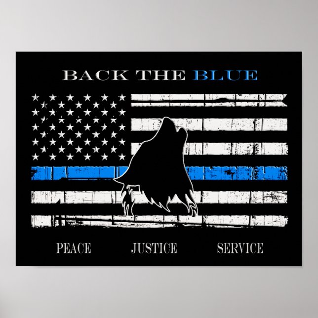 Unterstütze das Blau Poster (Vorne)