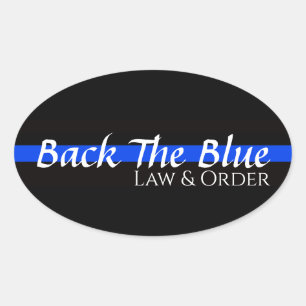 UNTERSTÜTZE DAS BLAUE OVAL-STICKER OVALER AUFKLEBER