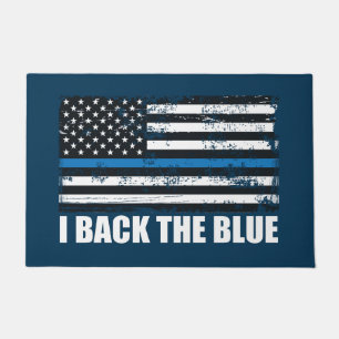 Unterstütze das dünne blaue Band USA-Flagge MAGA W Fußmatte