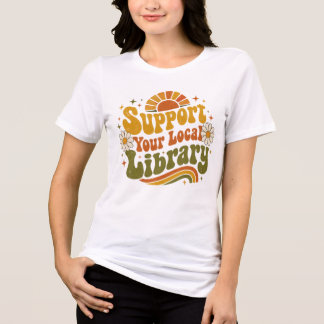 Unterstütze Deine Lokale Bibliothek - Retro Retro Tri-Blend Shirt