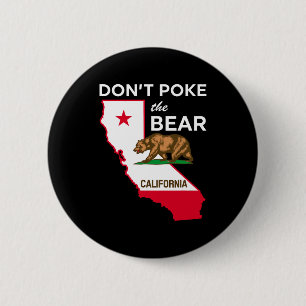 Unterstütze den Bären California Republic Design Button
