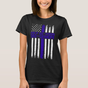 Unterstütze die blaue amerikanische Flagge Mann vo T-Shirt