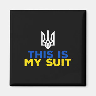 Unterstütze die Ukraine das ist mein Anzug Ukraini Magnet