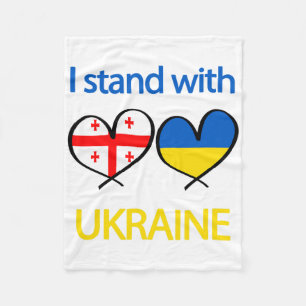 Unterstütze Herz Ukrainische Georgien-Flagge Ich s Fleecedecke