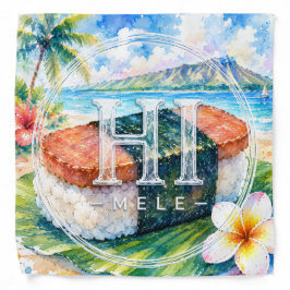 Unterstütze HIMELE Hawaiian Bandana Spam Musubi Halstuch