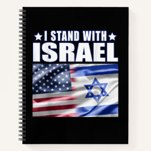 Unterstütze Israel Ich stehe hinter Israel  Notizbuch