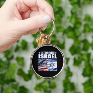 Unterstütze Israel Ich stehe hinter Israel  Schlüsselanhänger