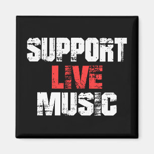Unterstütze Live-Musik Magnet