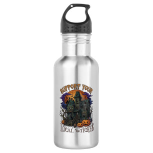 Unterstütze lokale Hexen Halloween Spukhaus Pumpe Edelstahlflasche