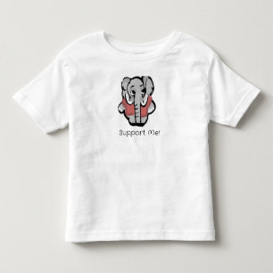 Unterstütze mich Elefant Kleinkind T-shirt
