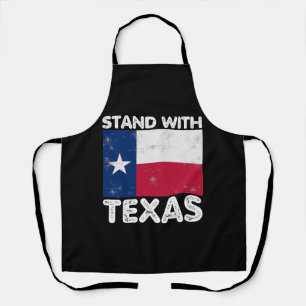 Unterstütze Texas Ich stehe mit Texas Texan Flagge Schürze