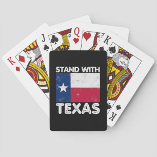Unterstütze Texas Ich stehe mit Texas Texan Flagge Spielkarten