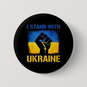 Unterstütze Ukraine-Flagge Ich stehe mit Ukraine Button
