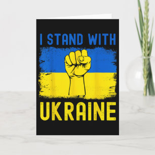 Unterstütze Ukraine-Flagge Ich stehe mit Ukraine Karte