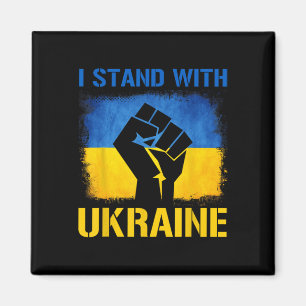 Unterstütze Ukraine-Flagge Ich stehe mit Ukraine Magnet