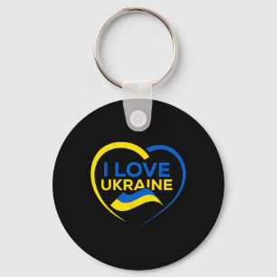 Unterstütze Ukraine-Flagge-Shirt Ich liebe Ukraine Schlüsselanhänger