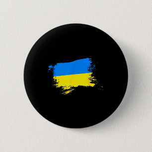 Unterstütze Ukraine Flagge Ukrainischer Stolz Herz Button