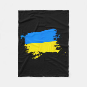 Unterstütze Ukraine Flagge Ukrainischer Stolz Herz Fleecedecke